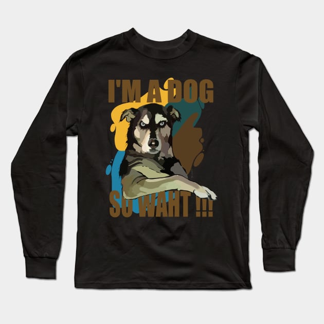 dog Long Sleeve T-Shirt by hotstone